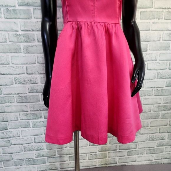 Vineyard Vines Kentucky Derby Womens 0 Hot Pink Fit and Flare Sleeveless Dress - Picture 3 of 9